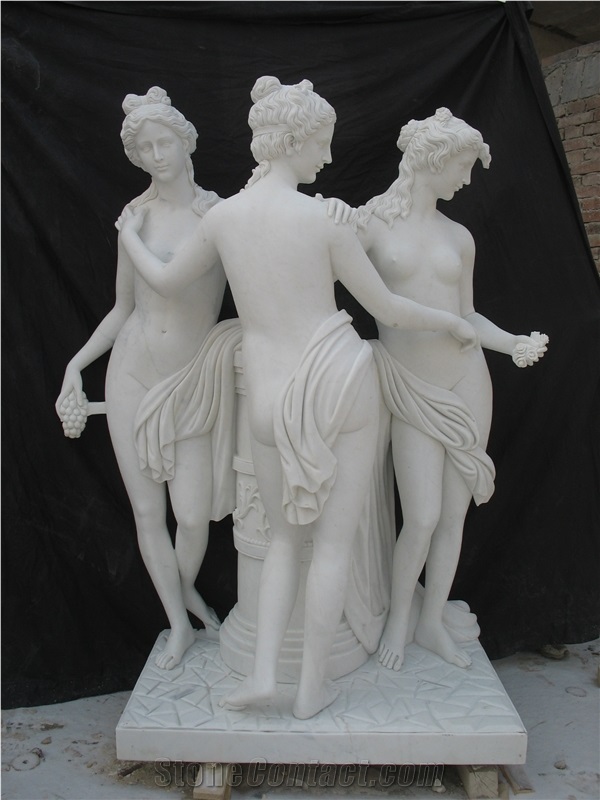 Marble Statue Handcarved Sculpture Western Statue