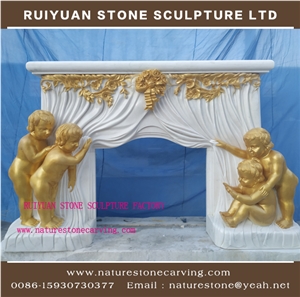 Red Marble Fireplace Mantel Sculpture Fireplace