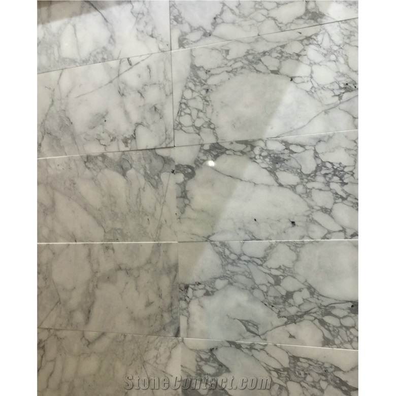Carrara Big White Flower Marble Stone Thin Tiles