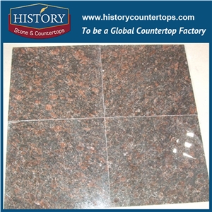 Customized Tan Brown Granite Hotel Flooring Tiles