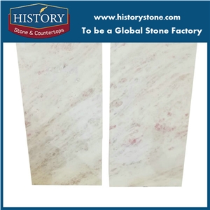 Pink White Marble Slab for Hotel Project