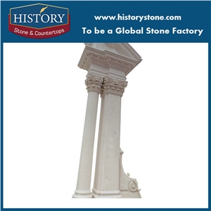 Raking Cornice Roman Column for Gate