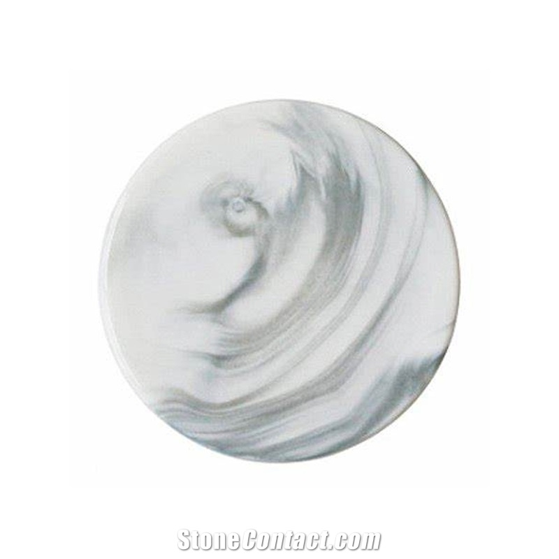Black and White Marble Round Tea Cup Coasters