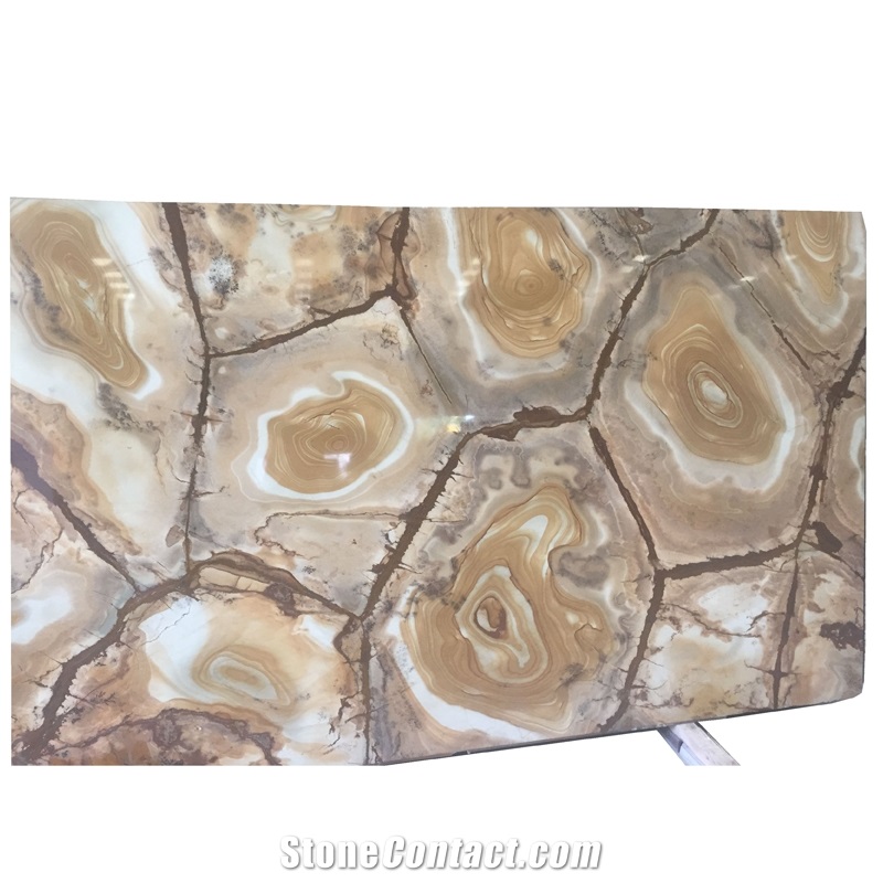 Brazil Gold Agate Quartz Stone Tiles