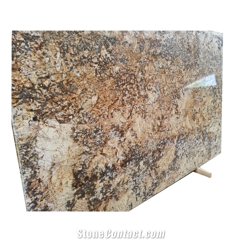 Brazil Granite Quarry Crystal Gold Granite Tiles