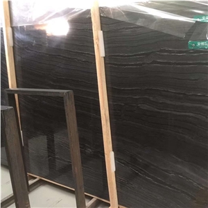 China Ancient Wooden Black Marble Slabs Price