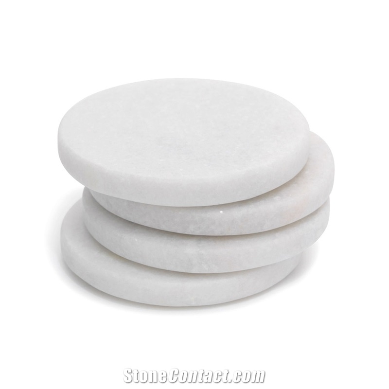 Hot Sale White Square Marble Coasters