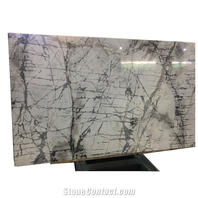 Imported Winter River Snow White Marble Slabs