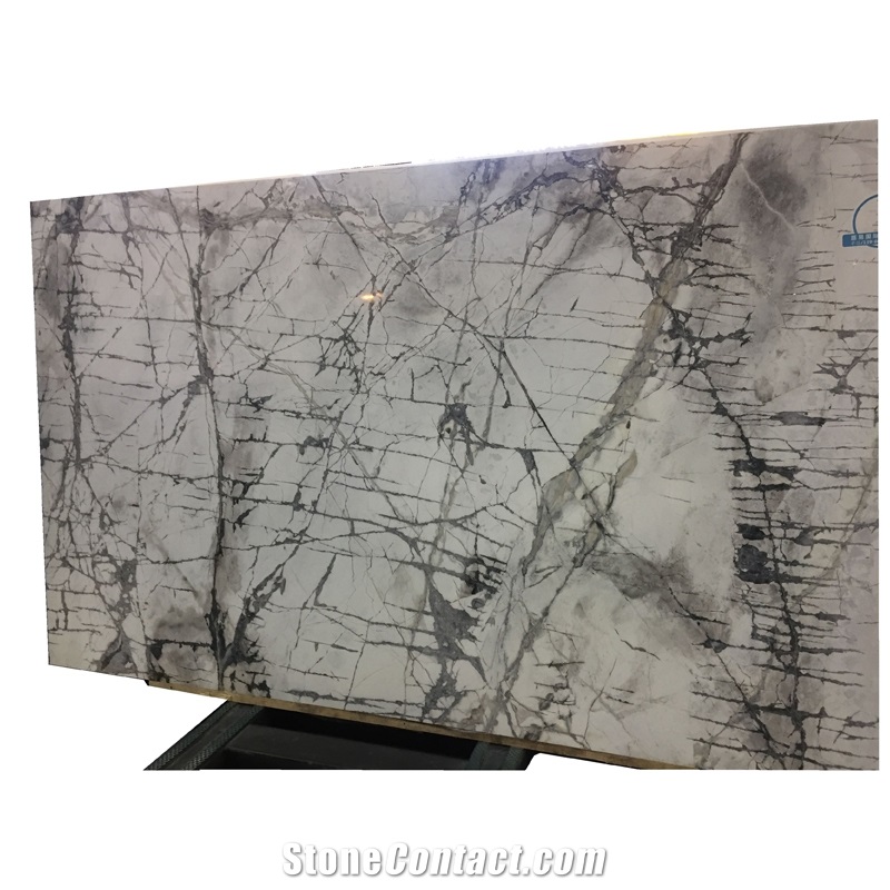 Imported Winter River Snow White Marble Slabs