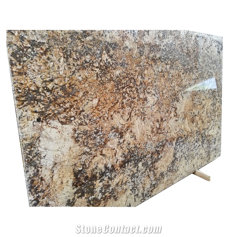 India Crystal Gold Granite Tiles and Slabs
