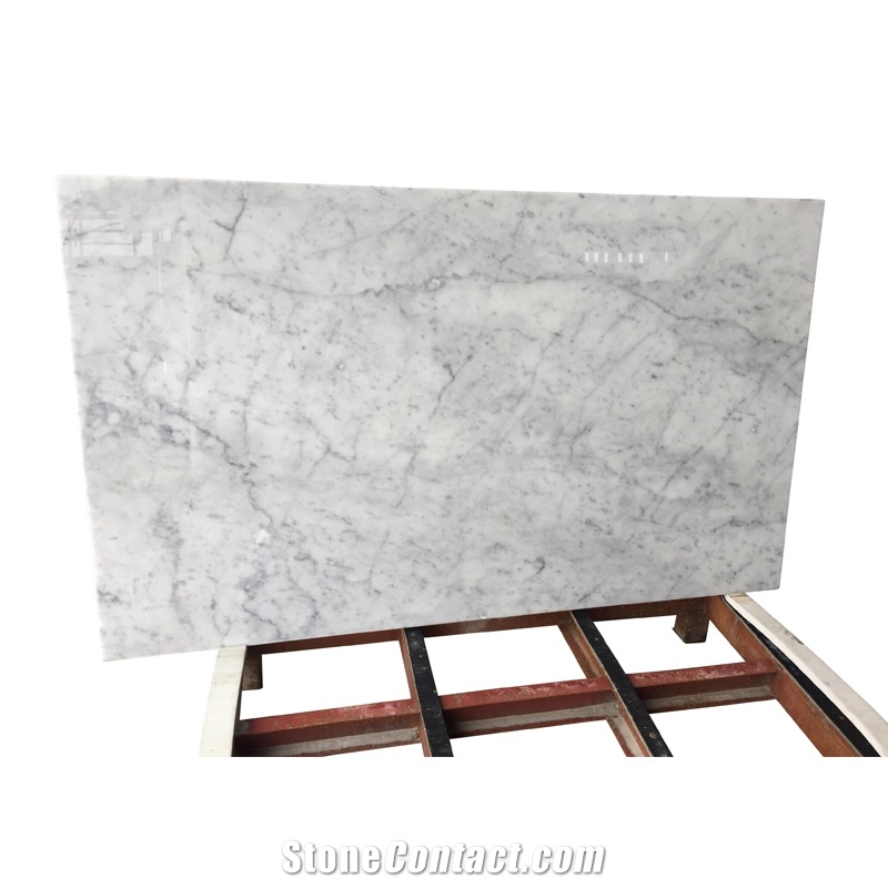 Italian Polished Bianco Carrara White Marble Tops