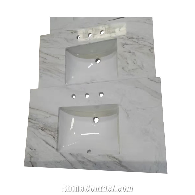 Natural Marble Cut-To-Size White Counter Top