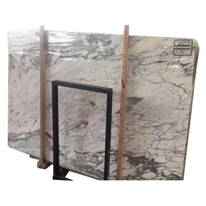 Polished Clivia White Marble Effect Tiles Slabs