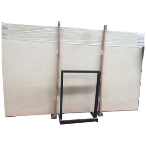 Polished Golden Cream White Marble Slabs Price