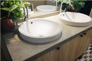 Champagne Grey Marble Commercial Vanity Tops