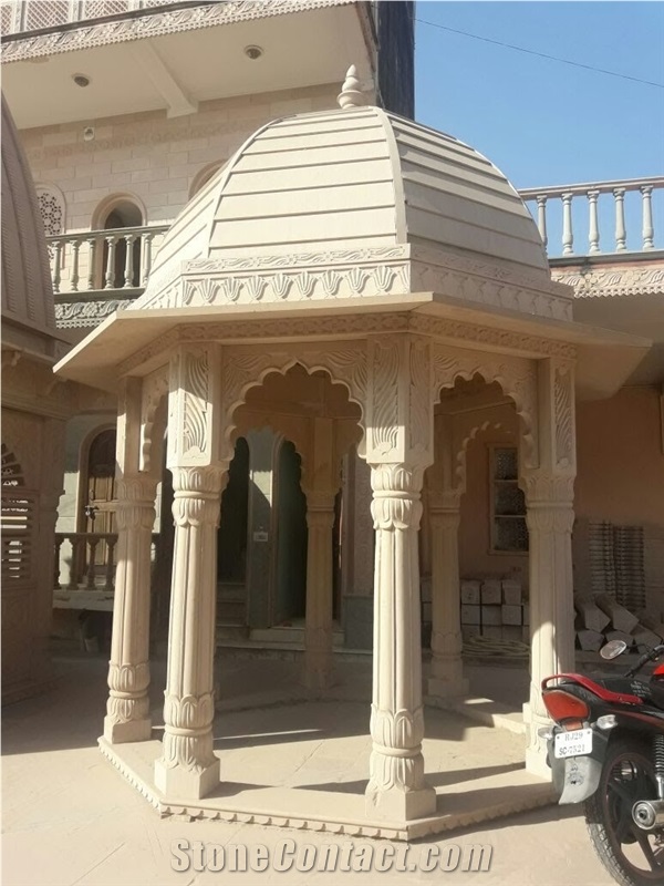 Agra White Sandstone Gazebo