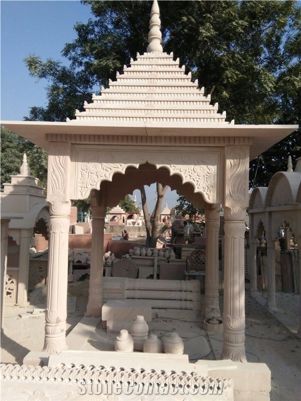 Agra White Sandstone Gazebo