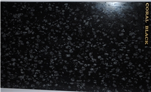 Indian Coral Black Granite