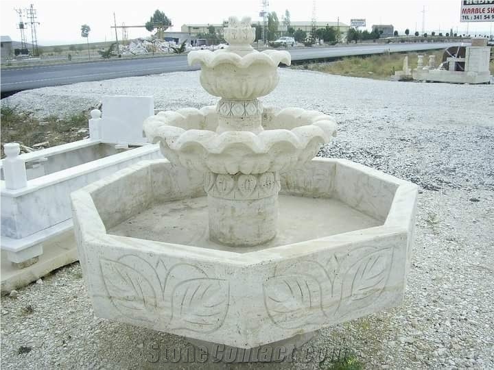 Makrana White Marble Fountain