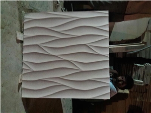 Mint White Sandstone Cnc Wall Relief