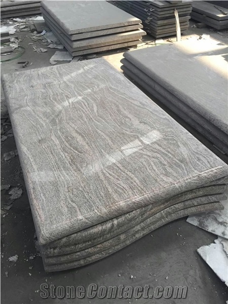 China Yellow Juparana Granite Tombstones
