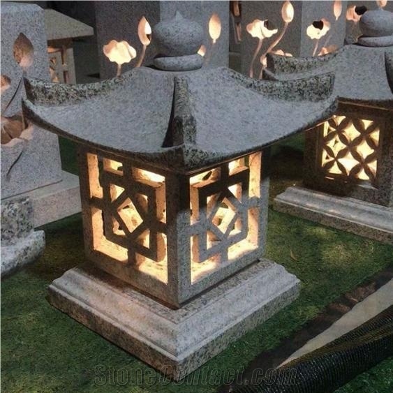 Decorative Garden Stone Granite Solar Lanterns