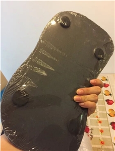 Irregular Shape Black Slate Plate
