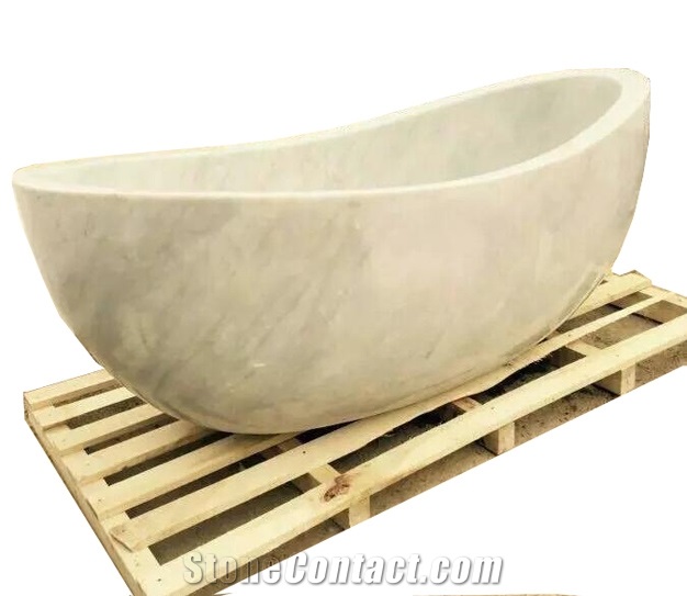 Marble Stone Oval Handcarved Bathtub