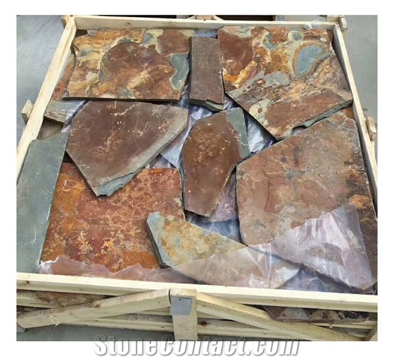 Natural Cheap Price Slate Flagstone In Loose