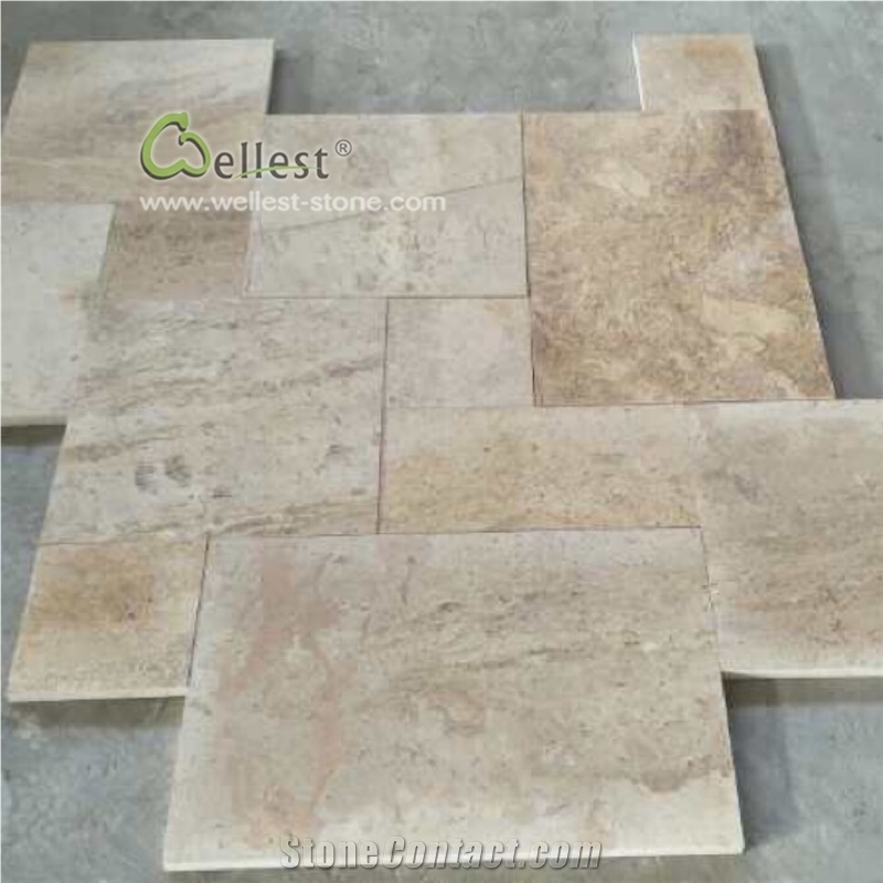 French Pattern China Travertine Flooring Tiles