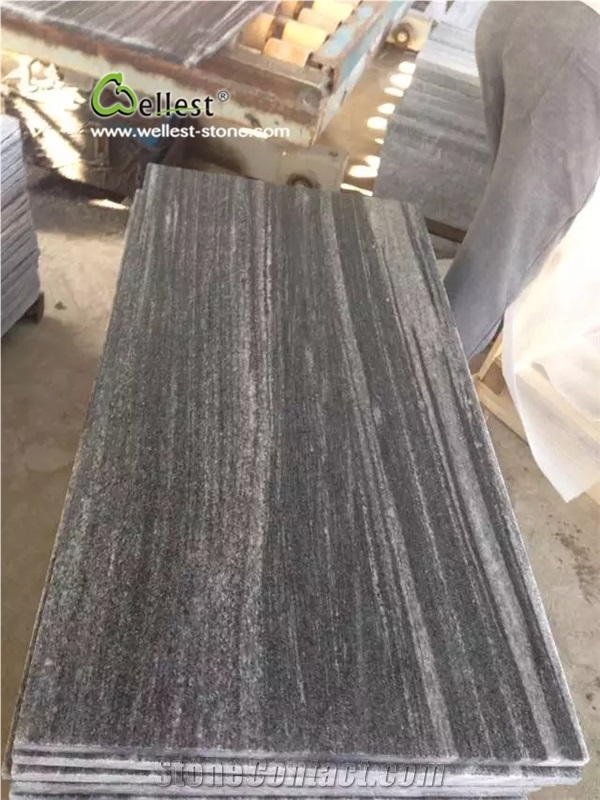G302 Nero Grey Santiago Granite Paving Slabs