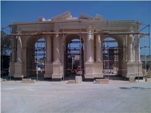 Outdoor Marble Fluted Columns
