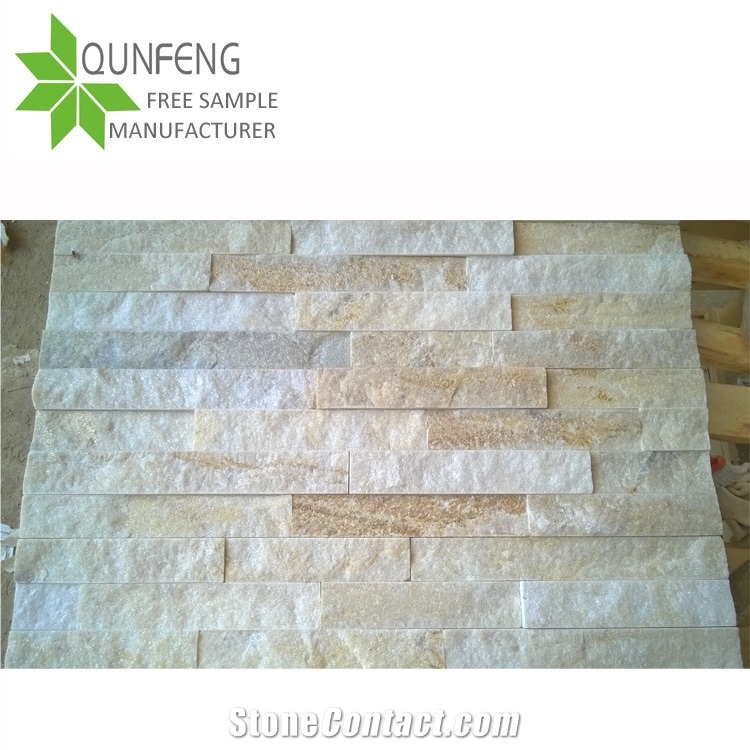 Beige Culture Stone China Quartzite Wall Cladding