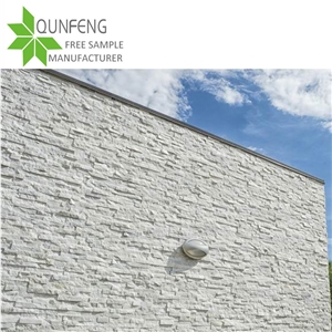 Quartzite Wall Veneer Panel White Stone Brick