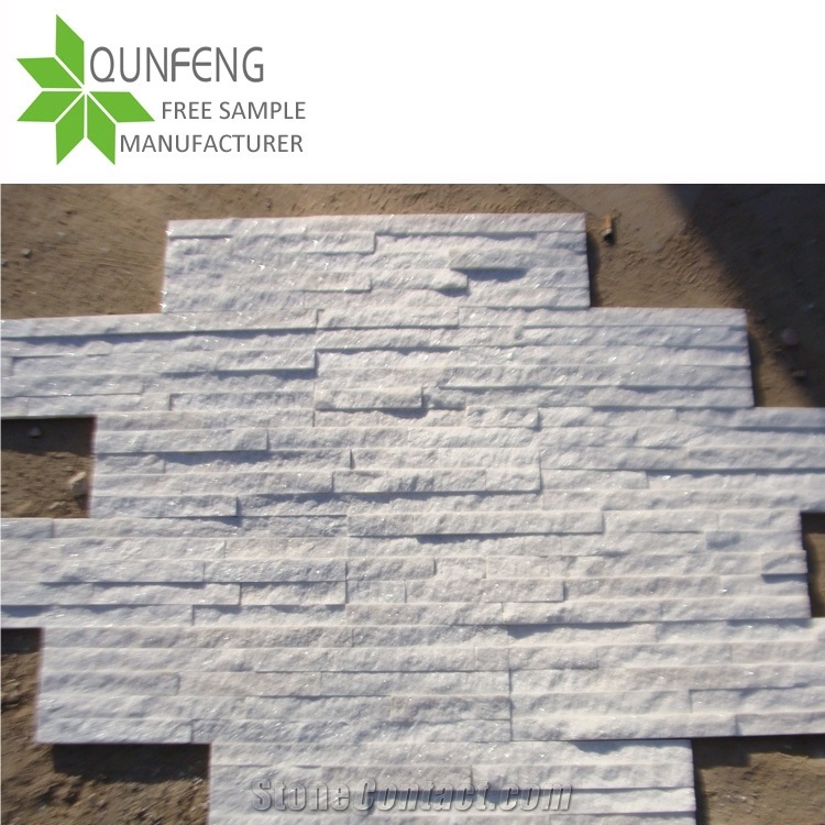 White Quartzite Panel China Cultured Stone Veneer