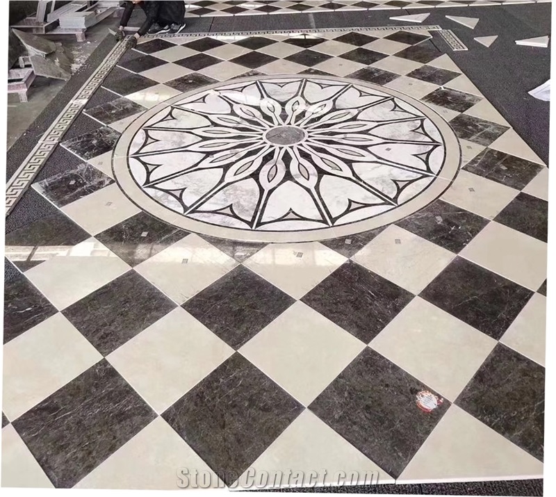 Hotsale Waterjet Marble Tiles Design Floor Pattern