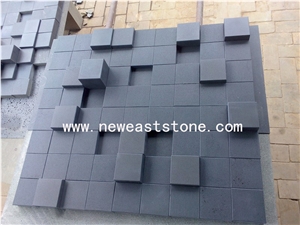 Interior Honed Lava Cube Stone Background Wall