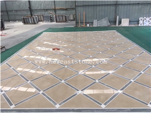 Modern Waterjet Marble Floor Design Pattern Tiles