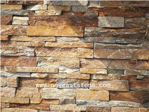Rusty Slate Ledge Stack Stone Wall Cladding Tiles