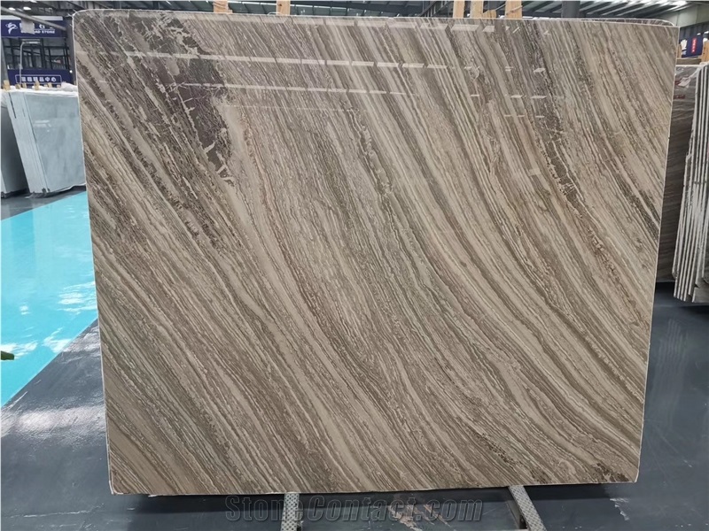 Kylin Wood Marble Slab,Kylin Grey Serpegiante Tile