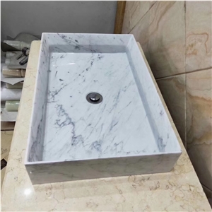 Oval or Rectangular Natural Stone Vanity Sink