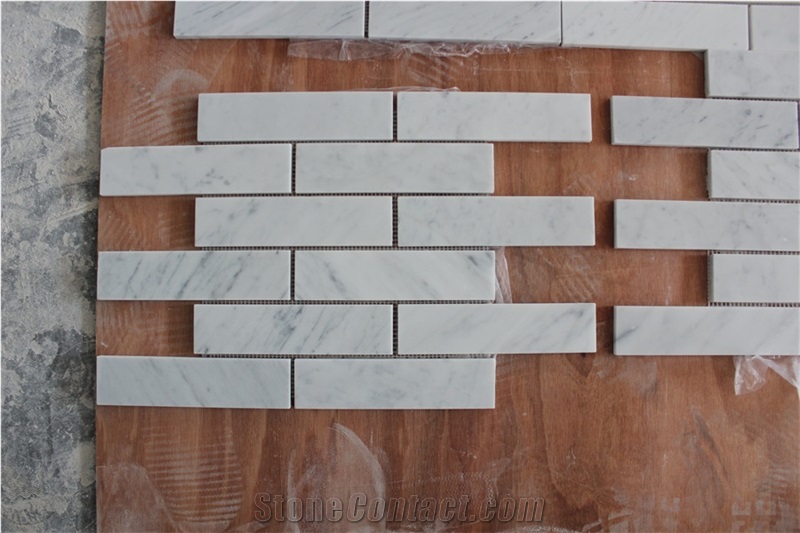 Italy Bianco Carrara White Brick Series Mosaics