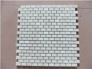 Italy Brick Carrara White Marble Mosaics,Tiles