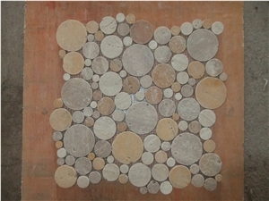 Italy Travertino Giallo Mosaic,Tiles