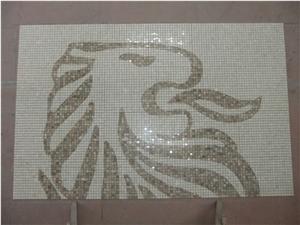 Marble Mosaics Art Animal Square Medallions Carpet
