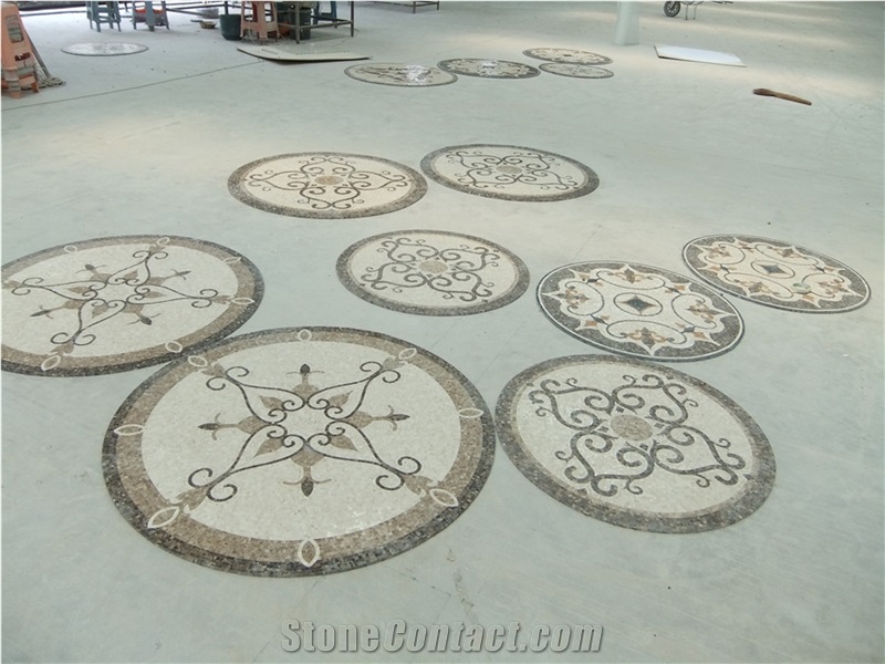 Marble Mosaics Round Carpet Medallions for Floor