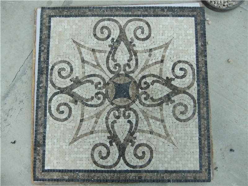 Marble Mosaics Square Carpet Medallions for Lobby