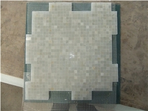 Peru Onyx White Square Marble Mosaics,Tiles