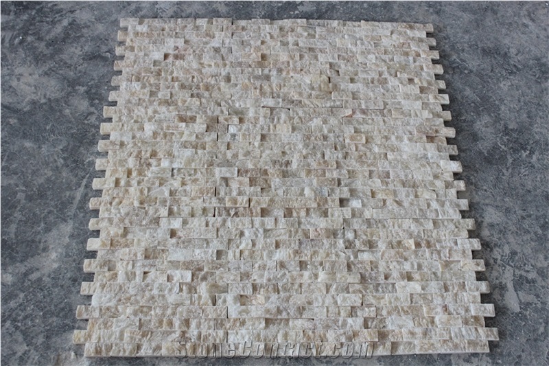 Spain Crema Marfil Split Brick Marble Mosaics