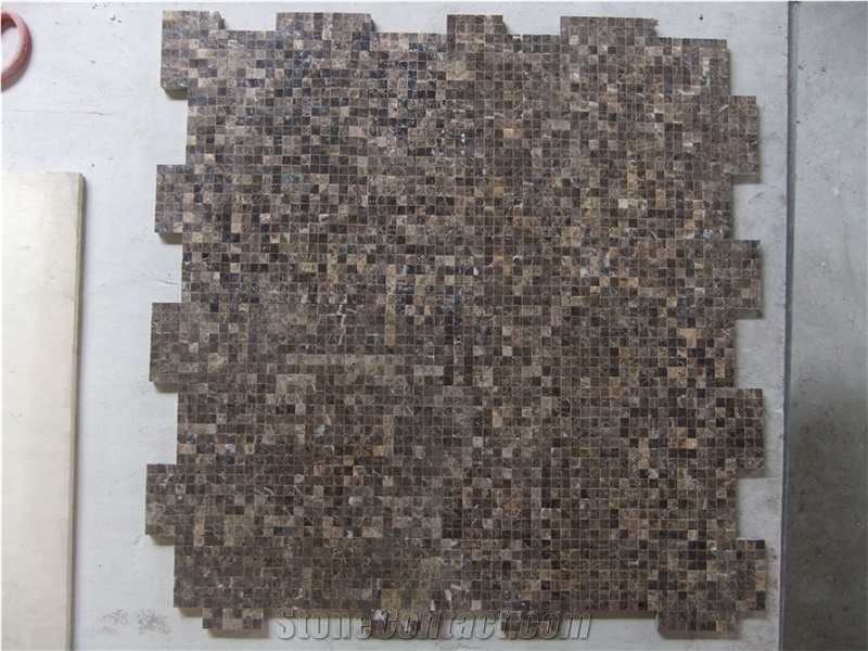 Spain Dark Emperador Marble Mosaics,Tiles